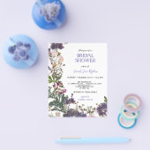 バジェットプレスワイルドフラワーボホブライダルシャワー チラシ (シングル)