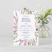 バジェットプレスワイルドフラワーボホブライダルシャワー 招待状 (スタンド正面)
