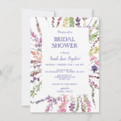 バジェットプレスワイルドフラワーボホブライダルシャワー 招待状 (正面)