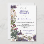 バジェットプレスワイルドフラワーボホブライダルシャワー 招待状 (正面)