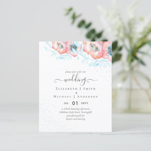 バジェットヘレボアターコイズピーチ結婚フローラ (スタンド正面)