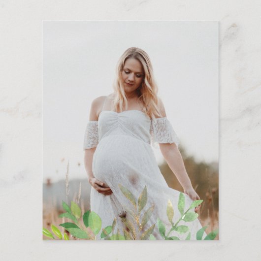 バジェットベアグリーンリーベビーシャワー招待状 (裏面)