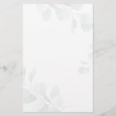 バジェットベアーユーカリ緑のベビーシャワーカード 便箋 (裏面)