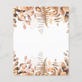 バジェットベイビーシャワーキレーフユーカリの招待 (裏面)