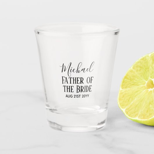 バジェットベストマングローマンギフト白黒 ショットグラス (正面)