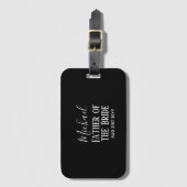 バジェットベストマングローマンギフト白黒 ラゲッジタグ (正面縦)