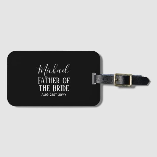 バジェットベストマングローマンギフト白黒 ラゲッジタグ (正面横)