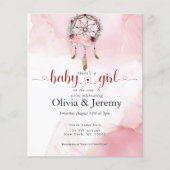 バジェットベビーガールオンザウェイピンクドリームキャッチャー (正面)