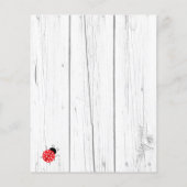 バジェットベビーシャワーひまわりラディバグ招待 (裏面)