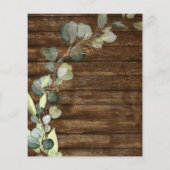 バジェットベビーシャワーグリーナリーユーカリ素朴 チラシ (裏面)