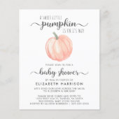 バジェットベビーシャワーバイメールオレンジカボチャ招待状 (正面)