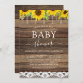 バジェットベビーシャワーヒン素朴フラワーファームハウス 招待状 (正面/裏面)