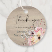 バジェットベビーシャワーピンクピーチフローラ フェイバータグ (正面)