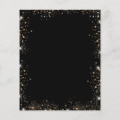 バジェットベビーシャワーブラック金ゴールドグリッターバルーン (裏面)