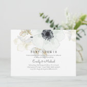 バジェットベビーシャワーブルーアネモン 招待状 (スタンド正面)