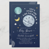 バジェットベビーシャワー宇宙惑星招待状 便箋 (正面/裏面)