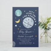 バジェットベビーシャワー宇宙惑星招待状 便箋 (スタンド正面)