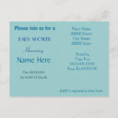 バジェットベビーシャワー招待状 インビテーションポストカード (裏面)