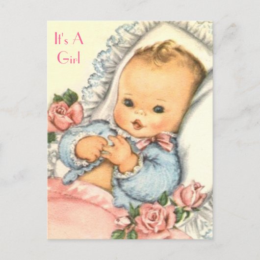 バジェットベビーシャワー招待状 インビテーションポストカード (正面)