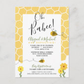 バジェットベビーシャワー水カラーのまわりに招待状 ポストカード (正面)