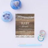 バジェットベビーシャワー素朴ファームハウスレース チラシ (シングル)