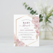 バジェットベビーシャワー赤面ピンクフローラとゴールデン (スタンド正面)