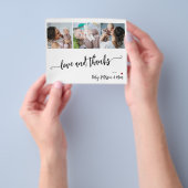 バジェットベビーシャワー3枚の写真サンキューカード チラシ (手)