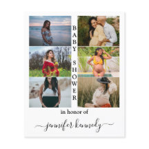 バジェットベビーシャワー6フォトコラージュタイポグラフィかわいい