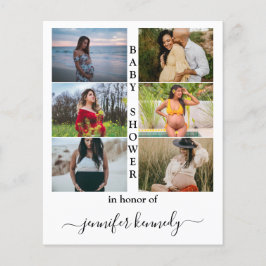 バジェットベビーシャワー6フォトコラージュタイポグラフィかわいい