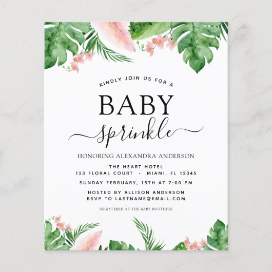 バジェットベビースプリンクルシャワートロピカルパームフローラ チラシ (正面)