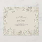 バジェットベビーズブレスフローラベビーシャワー招待状 (正面)