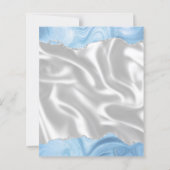 バジェットベビーブルーシルバーアガテホワイトシルク結婚ス (裏面)