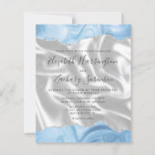 バジェットベビーブルーシルバーアガテホワイトシルク結婚ス (正面)