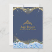 バジェットベビーブルードレスプリンセスキンセアニラ ノートカード (裏面)