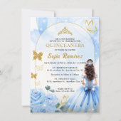 バジェットベビーブルードレスプリンセスキンセアニラ ノートカード (正面)