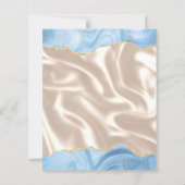 バジェットベビーブルー金ゴールドアゲートアイボリーシルク結婚ス (裏面)