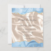 バジェットベビーブルー金ゴールドアゲートアイボリーシルク結婚ス (正面)