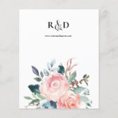 バジェットベビーブルー&赤面ピンクフローラ結婚ズ (裏面)