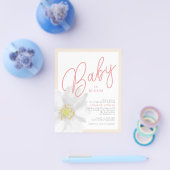 バジェットベビー開花水のカラーホワイトフローラシック チラシ (シングル)