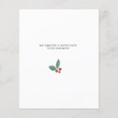 バジェットベメリーーシンプルビジネスホリデーカード (裏面)