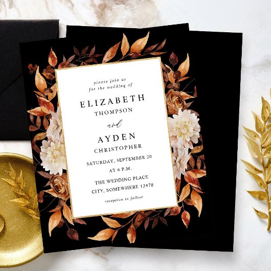 バジェットベージュ秋結婚フローラ2's – 黒