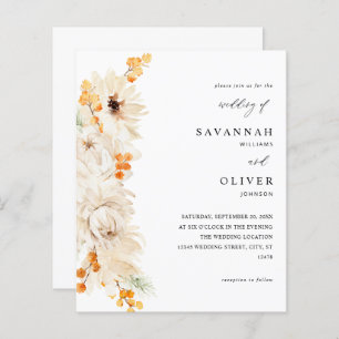 バジェットベージュ&オレンジ結婚フローラ