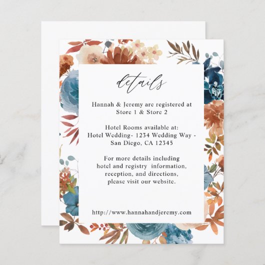 バジェットベージュ&ダスティブルーフローラ詳細 (正面/裏面)