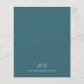 バジェットベージュ&ダスティブルー結婚フローラズS2ティール（緑がかった色） (裏面)