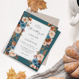 バジェットベージュ&ダスティブルー結婚フローラズS2ティール（緑がかった色）