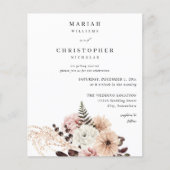 バジェットベージュ&赤面ピンク素朴フローラ結婚ズ (正面)