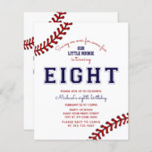 バジェットベースボール8th誕生日招待状 (正面/裏面)