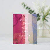 バジェットベ素朴リーレッド金ゴールドブライダルシャワー招待状 (スタンド正面)