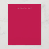 バジェットベ素朴リーレッド金ゴールドブライダルシャワー招待状 (裏面)