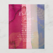 バジェットベ素朴リーレッド金ゴールドブライダルシャワー招待状 (正面)